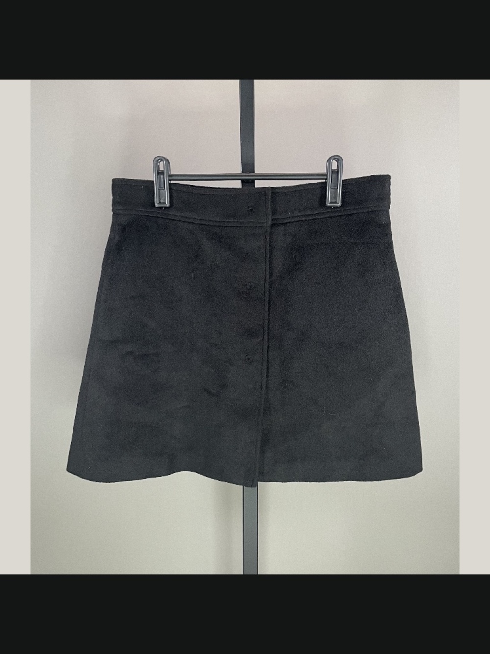 Miu Miu Skirt Womens Large black felt a line mini designer cocktail classic